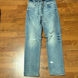 No Boundaries Men's Faded Blue Straight Jeans